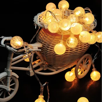 

LED Bubble Crystal Ball String Lights 2M 20LEDs AA Battery Waterproof Christmas Decor Ball Light String