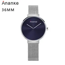 Ananke Fashion Simple Watch Women Stainless Steel Strap Quartz Waterproof Clock Top Brand Luxury Lovers Watch Female Version
