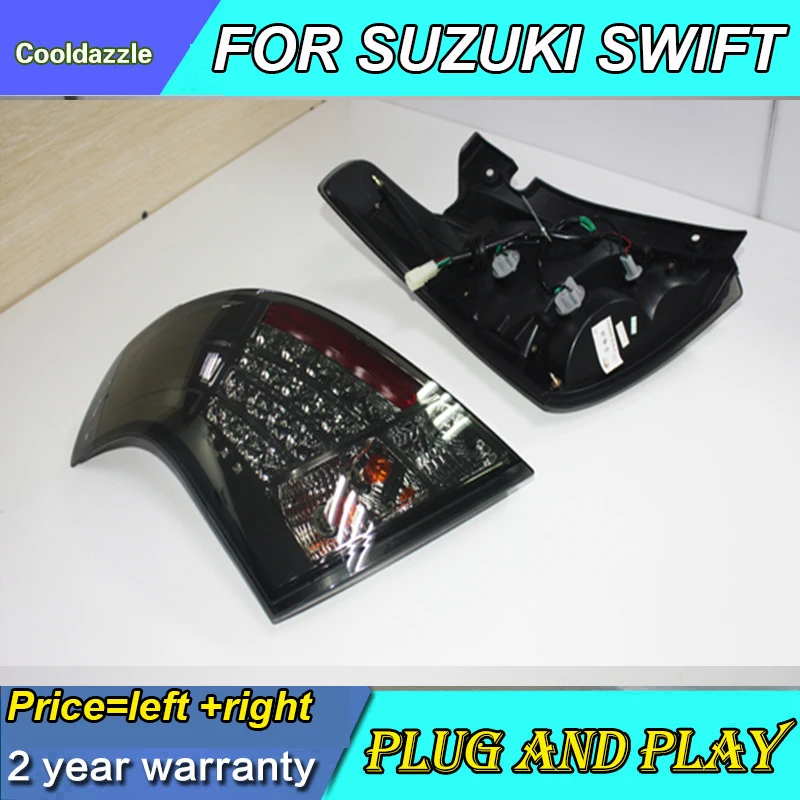 Для SUZUKI Swift светодиодный задний фонарь 2006 2007 2008 2009 2010 год задний фонарь с Парковка лампы поворота поворотные сигналы, во-вторых