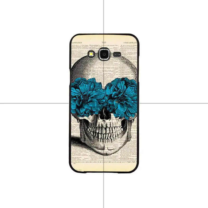 Dark fairy art human skull book page newly pattern