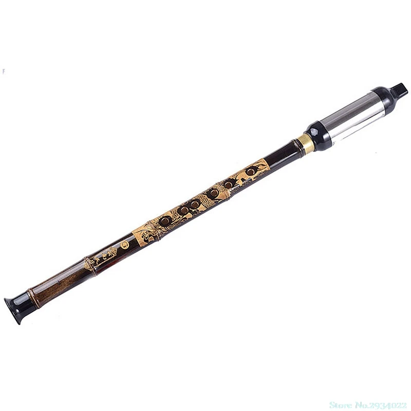 Flutes Woodwind Black Bamboo Chinese Yunnan Bawu G Key Pipe Music