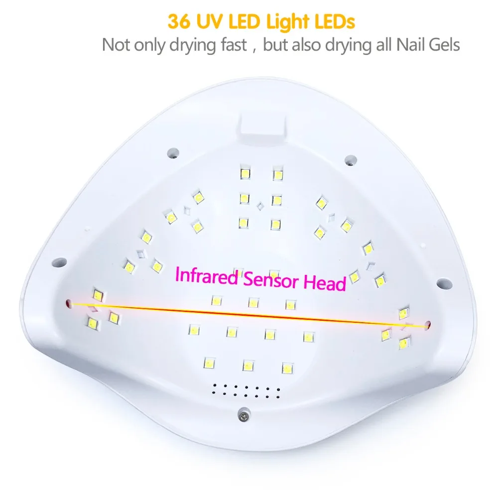 Светодиодный УФ-светильник для ногтей SUN X5 Сушилка для ногтей 72 Вт высокомощный ЖК-дисплей 36 светодиодный s для отверждения гель-лака автоматический датчик Таймер