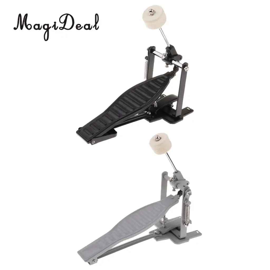 Aluminium Alloy Single Spring Bass Drum Pedal Adjustable Stroke with Drum Wool Beater For Percussion Replacement Accessories