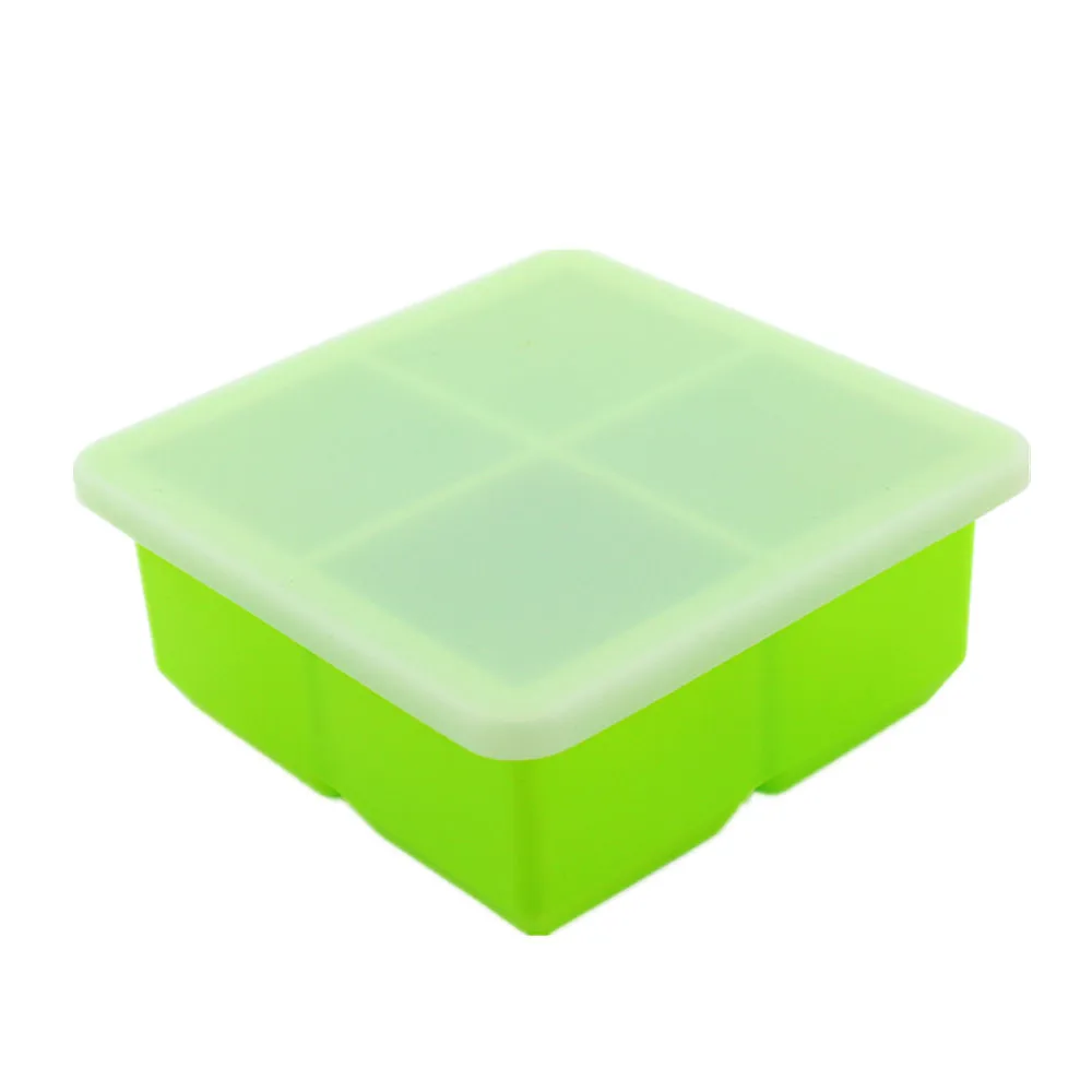 Ice grid mold 4 grid square ice cube ice machine square pudding jelly square mold ice tray L718