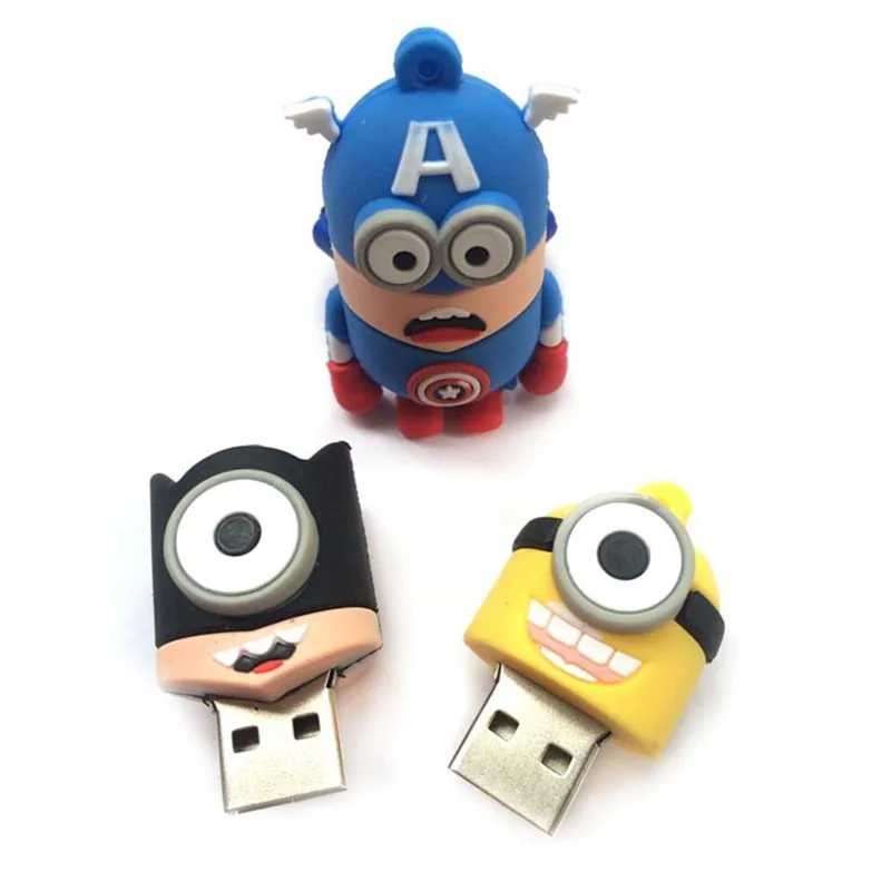 Usb флеш-накопитель Nueva pen Drive супергерой Мститель/Супермен/Бэтмен/Железный человек Флешка 16 г 32 г 64 г 128 г мультяшный флеш-накопитель лучший подарок