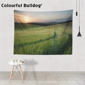 

Beautiful Town Wall Hanging Red Car Street Light Pavilion Swan Bedspread Tapestry Palm Tree Starry Sky Decorate Wall Tapestries