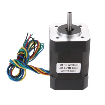 

4000rpm 42mm BLDC Brushless DC Motor 24V 52W 3 Phase 5mm Round Shaft Body length 61mm For 3D printer High Torque Small DC Motor