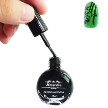 Mezerdoo Профессиональный Лаки для ногтей Живопись штамповка лак Лаки для Дизайн ногтей советы Красота Маникюр Инструменты черный Цвет