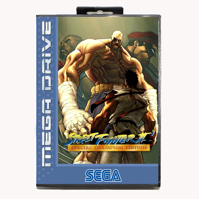 

Street fighter 2 champed 16 bit For Genesis MD Game Card With Box For Sega Mega Drive For Genesi
