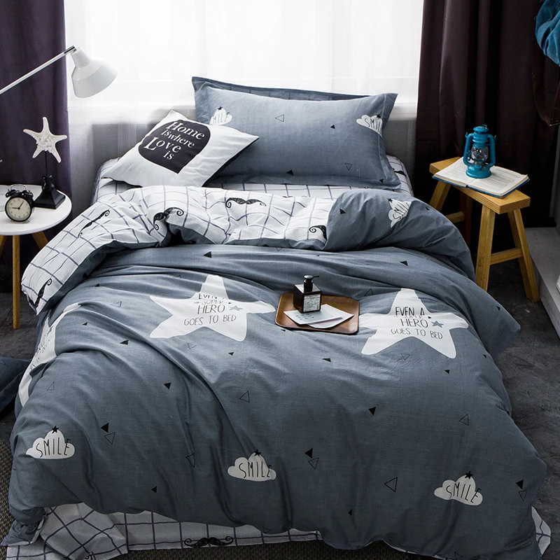 IvaRose nuevo algodón suave lecho 3 piezas plana sábanas funda de almohada Juego de Cama hoja funda Nórdica tamaño doble conjuntos 28 IvaRose nuevo algodón suave lecho 3 piezas plana sábanas funda de almohada Juego de Cama hoja funda Nórdica tamaño doble conjuntos 28