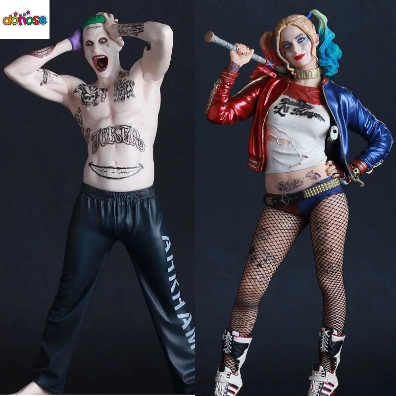 12" Movies Suicide Squad The Joker Harley Quinn  1/6 Scale PVC Action Figure Collection Model Kids Toy Doll