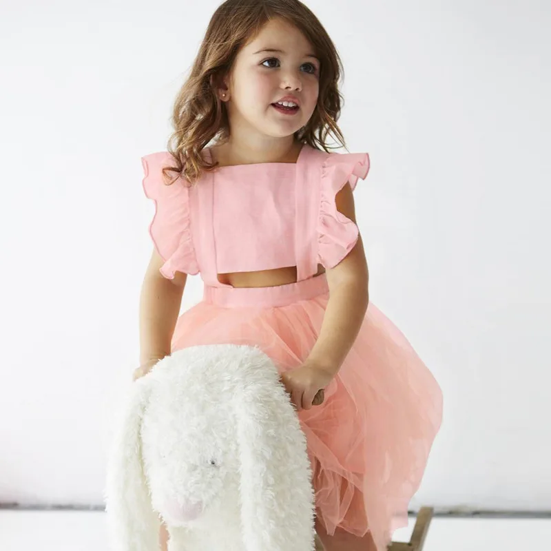 

EnkeliBB Princess Girls Tutu Dresses Summer Sleeveless Dress For Toddler Girls Fashion Black/Pink Girls Beautiful Ball Gown