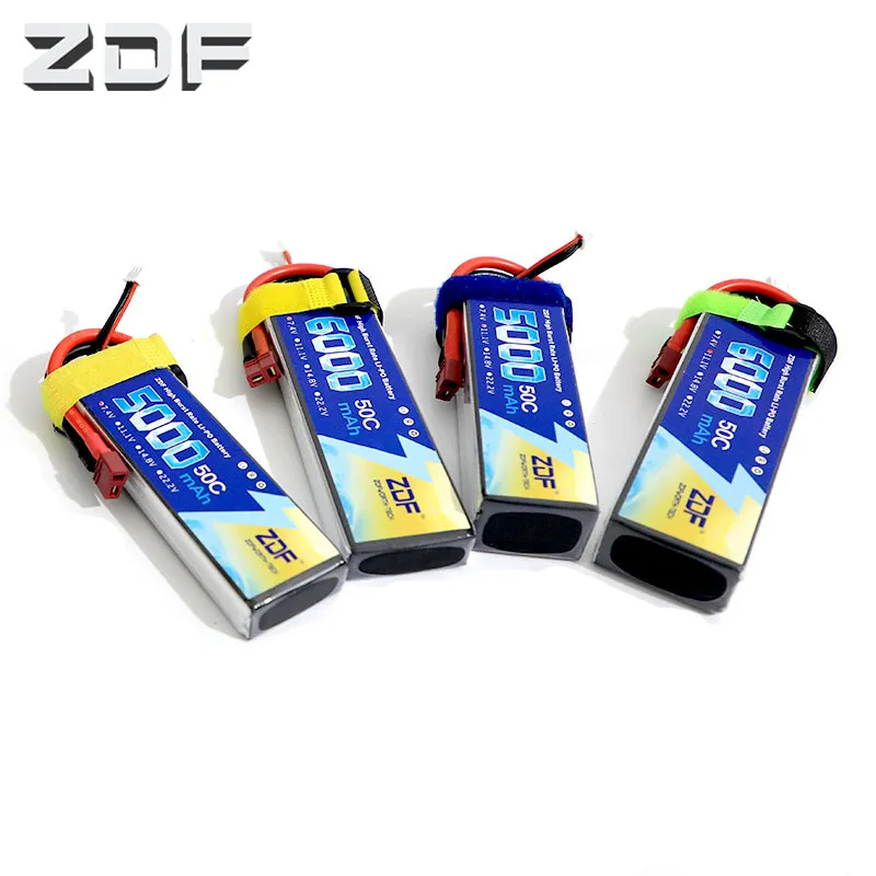 ZDF Power 7 4 v 11 1 V 2S 3S 5000mAh 6000mah 50C 100C Lipo батарея с Deans T вилка для RC вертолета