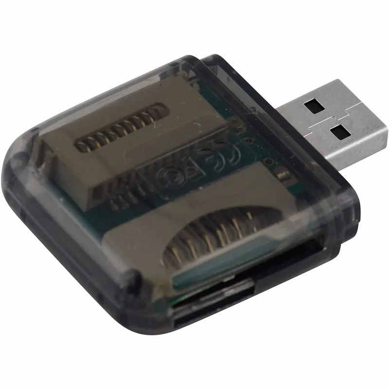 Черный USB 2,0 Flash Memory Card Reader Все-в-одном SD/SDHC Micro-SD/TF MS Duo M2 карты памяти читателей и адаптеры