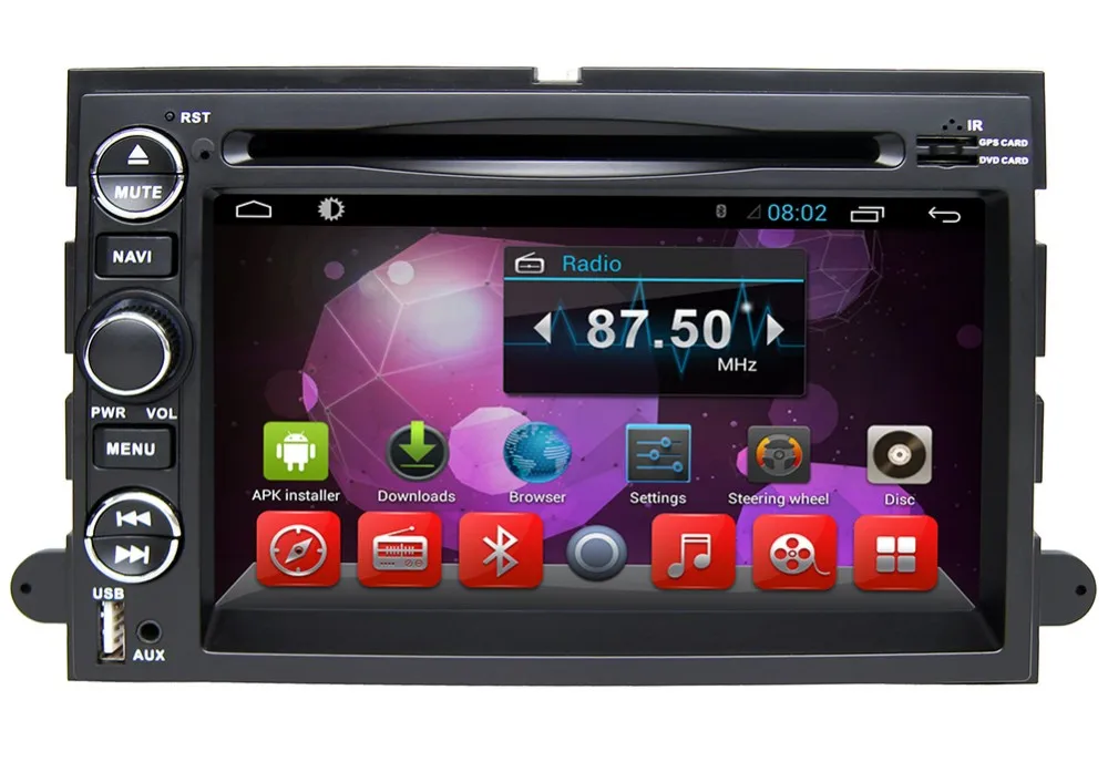 Excellent 7" HD 1024*600 4 Core Android 6.0 6.0 Car DVD GPS Radio Video Stereo Navigation Player for Ford Explorer 2006-2011 DVR  OBD BT 1