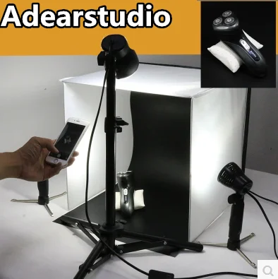 

LED Video Light Kits Small Photo Studio Softbox Shooting Mini Photo Box 3Pcs LED Light jewelry portable 40cm light no00dc