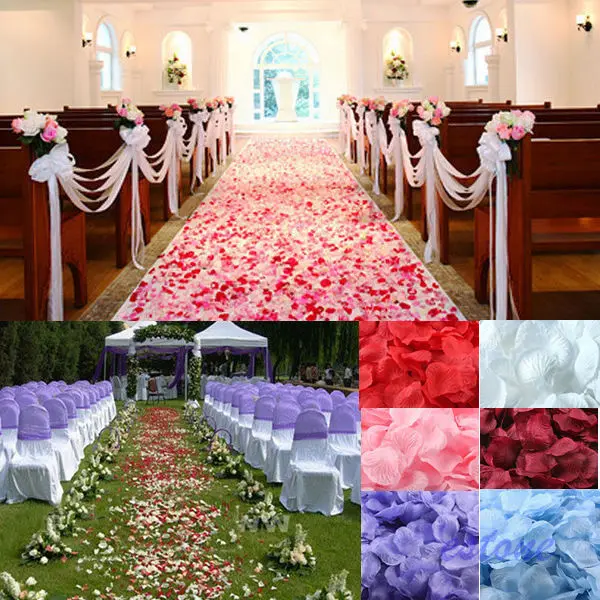 Rose Petals New 100pcs Silk Leaves Wedding Table Decorations