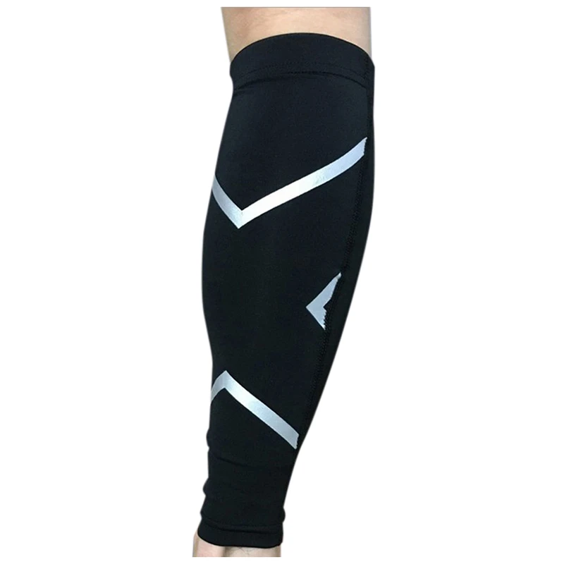 

Unisex Black Womens Mens Leg Support Braces Calf Socks Compressions Sleeves Running Basketball Weight Lift Leg Sleeves