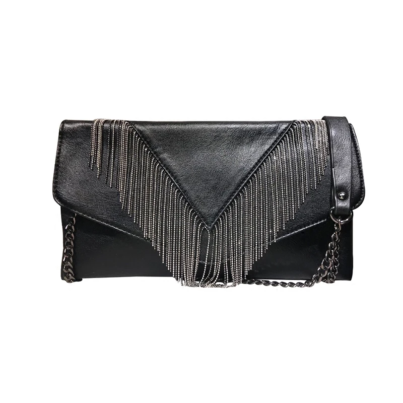 Новые модные женские туфли Дизайн Марка кисточкой высокой емкости конверт Crossbody сумка дамы клатч вечерняя сумочка; BS010 для вечерние