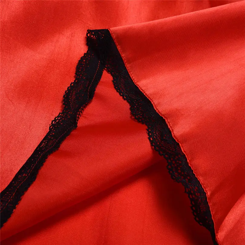 New Women's Satin Sleepwear Women Elegant Ladies Passion Casual Daily Nightwear Sexy Lingerie Babydoll G-string Dress #4F10 (11)