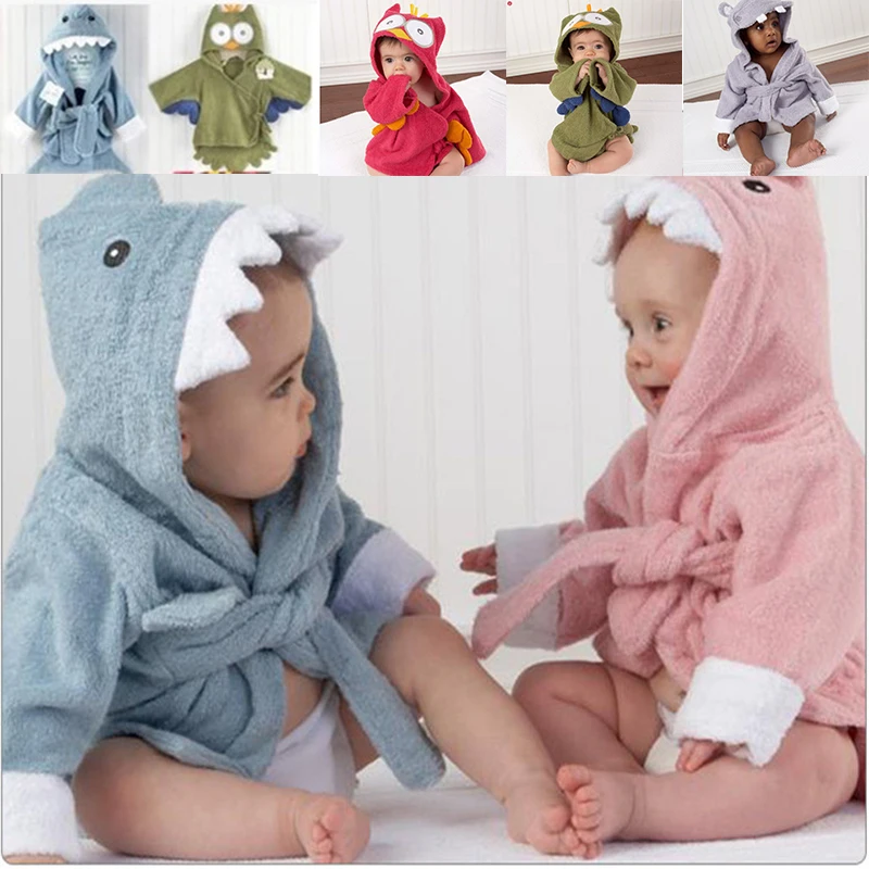 Baby Towel Cotton Hooded Towel One Piece Soild Animal Shape Baby Bathrobe Kids Towel Infant Beach Towels Baby Stuff Baby Things