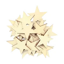 DIY диск незавершенный дерево звезда деревянные части деревянные вырезы украшения для рукоделия украшения лазерная гравировка резьба