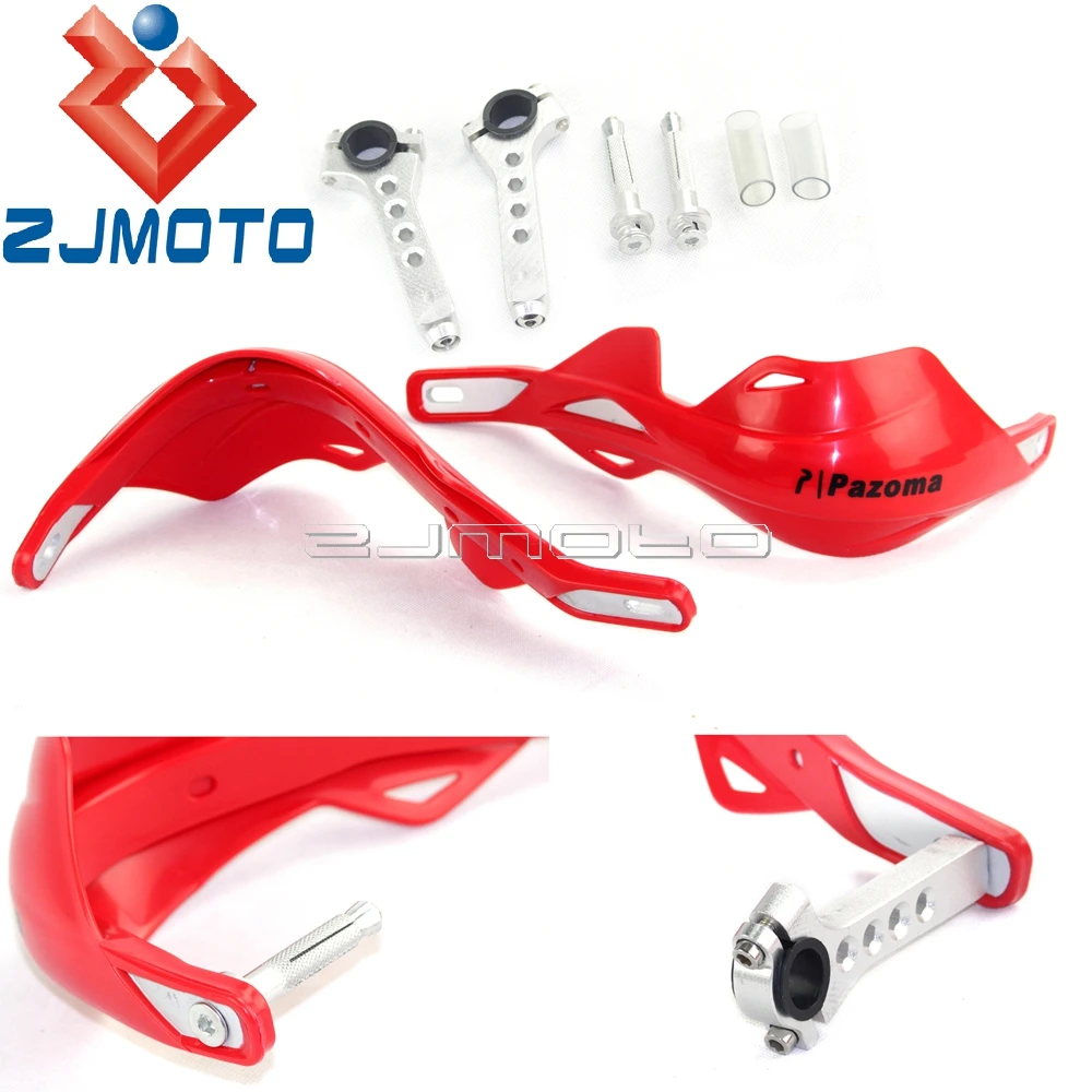 ZJMOTO 22MM 28MM Dirtbike Fat Bar Red Handguards Raptor 7/8" 1 1/8