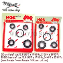 Dio óleo para motor de scooter 50, vedação de motor para honda zx 34 35 dio 18 28 manivela de eixo e selo de motor chinês suzuki selo de borracha atv