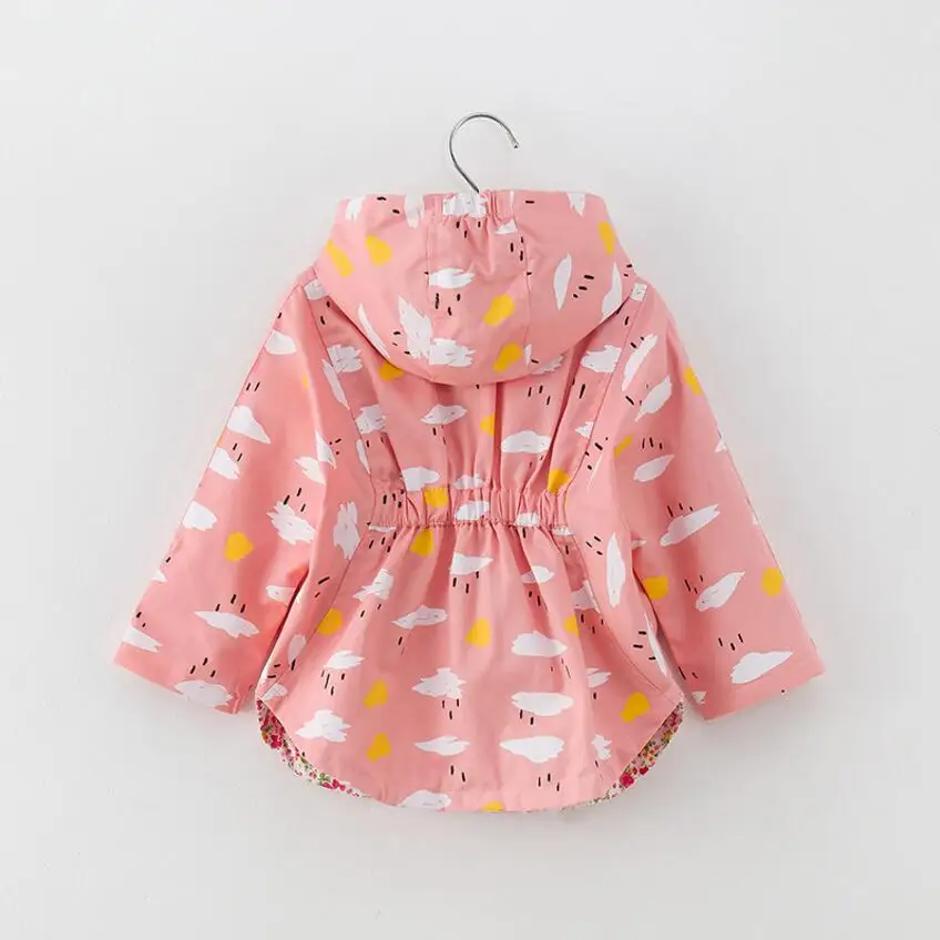 Детская куртка с капюшоном мультяшным принтом весна 2018|girls coats and jackets|brand girls coatgirls