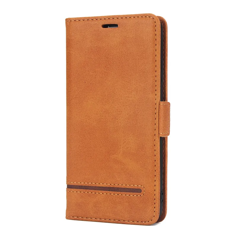 Бизнес Чехол-книжка чехол для iphone XS Max X XR 6 6s 7 8 Plus роскошный кожаный держатель для карт Защита каркаса для iphone xs max - Цвет: brown