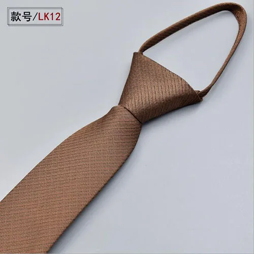 Иглы 6 см новые мужские модные матовые однотонные цветные галстуки на молнии Corbatas Gravata жаккард тонкий галстук деловой галстук для ленивых мужчин - Цвет: LK12