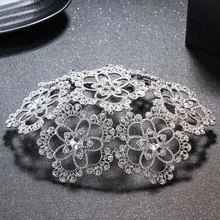 Роскошная свадебная диадема шляпа Фата цветок кристалл жемчуг свадебные аксессуары для волос для свадьбы заколки для волос головная повязка ювелирные изделия JL