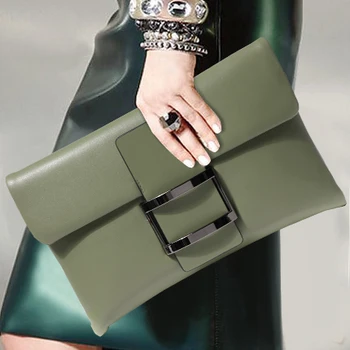 

Casual Solid Color Clutch Wallet Soft Top Leather Cover Long Purse Fashion Women Banquet Shoulder Bag Crossbody Bags for Gifts