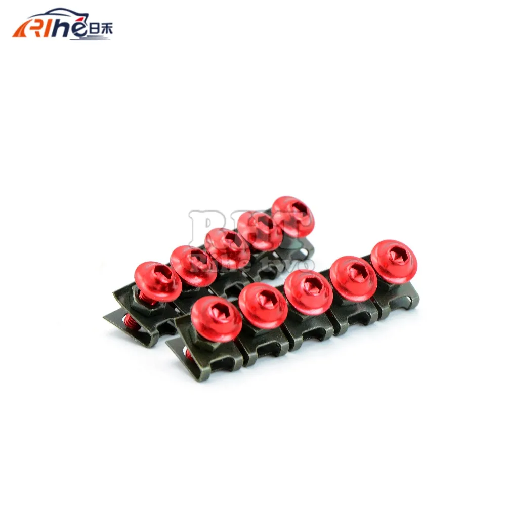

10 pieces 6mm motorcycle fairing body screws for ducati monster 620 monster 796 bmw r1200rt k1200s honda xr 250 cb 500 cbf 600