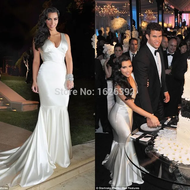 Kim Kardashian Satin Dress