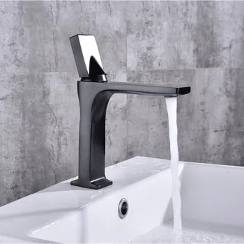 

Black Oil Brushed/Nickel Basin Faucet Bathroom single lever Basin Mixer Tap with Hot and Cold Water new arrival