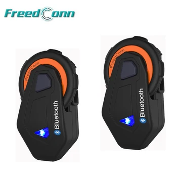 

2pcs T-Max Bluetooth Helmet Headset Motorcycle Group Talk Intercom System 1000M 6 Riders BT Interphone Bluetooth 4.1 w/ FM Radio