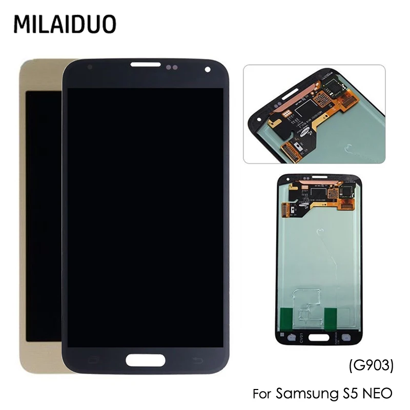 

AMOLED For Samsung Galaxy S5 Neo G903 G903F G903FD LCD Display OLED Touch Screen Digitizer Assembly Replacement Black