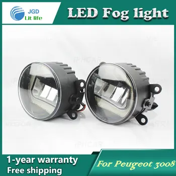 

Super White LED Daytime Running Lights case For Peugeot 3008 Drl Light Bar Parking Car Fog Lights 12V DC Head Lamp