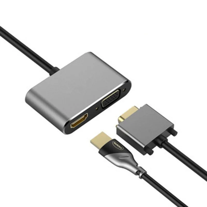USB C к HDMI 4K 30 Hz VGA адаптер USB 3,1 type C USB-C к VGA HDMI преобразователи видеосигнала адаптер для нового Macbook Pro/Chromebook Pix