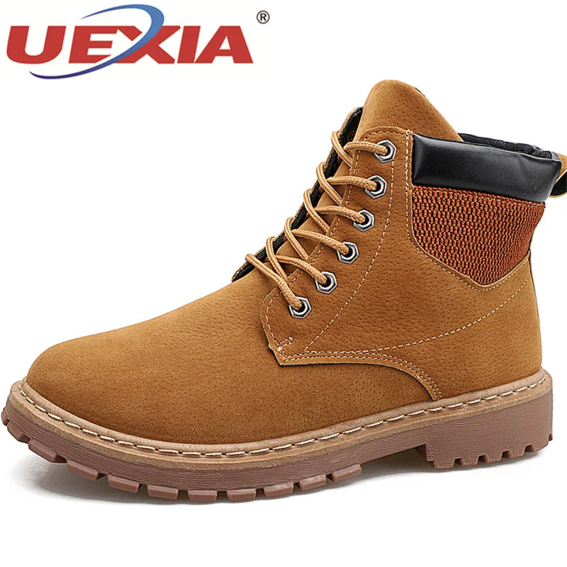 

UEXIA 2018 New Autumn Fashion Men Ankle Boots Vintage Chelsea Non-Slip Outdoor Casual Shoes Men High top Martin Boots Footwear