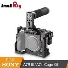 SmallRig Cage Kit for Sony A7R III/A7III Camera Cage With Top NATO Handle(Rubber)+NATO Rail +HDMI Cable Clamp -2096