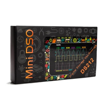 

DS212 DSO Portable Mini 2 Channel Digital Oscilloscope Pocket Size USB Interface 2.8" Full Color Display Sampling Rate 10MSa/s