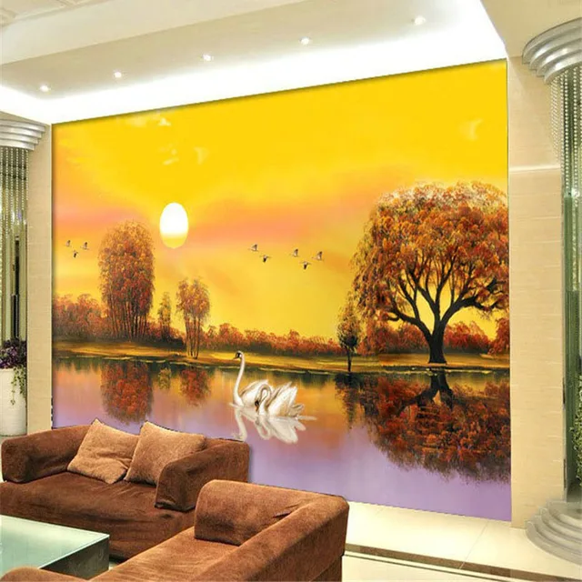 Custom Any Size 3D Wallpaper Pastoral Landscape Painting Custom Any Size 3D Wallpaper Pastoral Landscape Painting