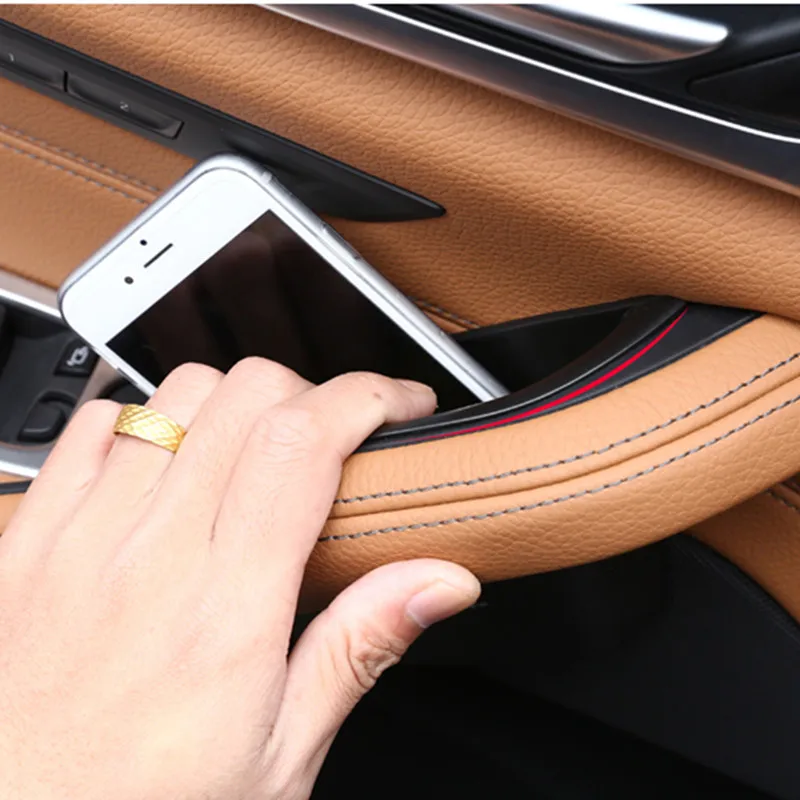 Черный Автомобильный подлокотник ящик для хранения украшение BMW 5 серии G30 G38 2018 ABS