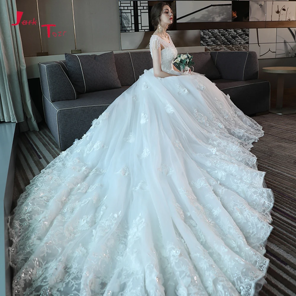 Robe De Mariee/Новое поступление 2019 года свадебное кружевное китайское платье