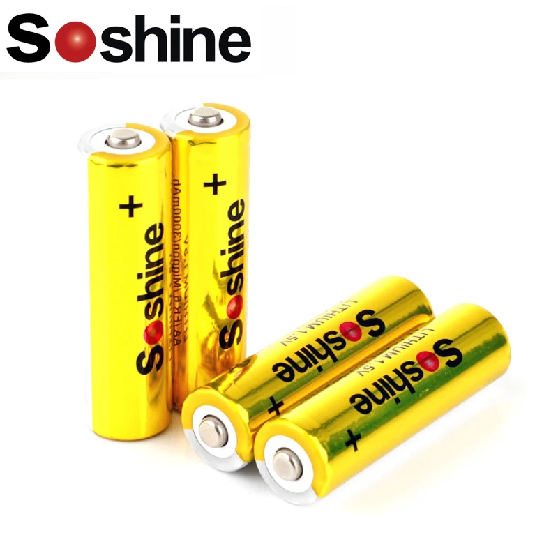 Soshine AA 1,5 V 3000mAh FR 6 Mignon литиевые батареи с супер непрерывным разрядом для камеры/фонарика/фары/игрушки