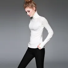 2017 new winter dress Turtleneck Shirt and female hollow sleeve head slim slim knit female 2017 new winter dress Turtleneck Shirt and female hollow sleeve head slim slim knit female