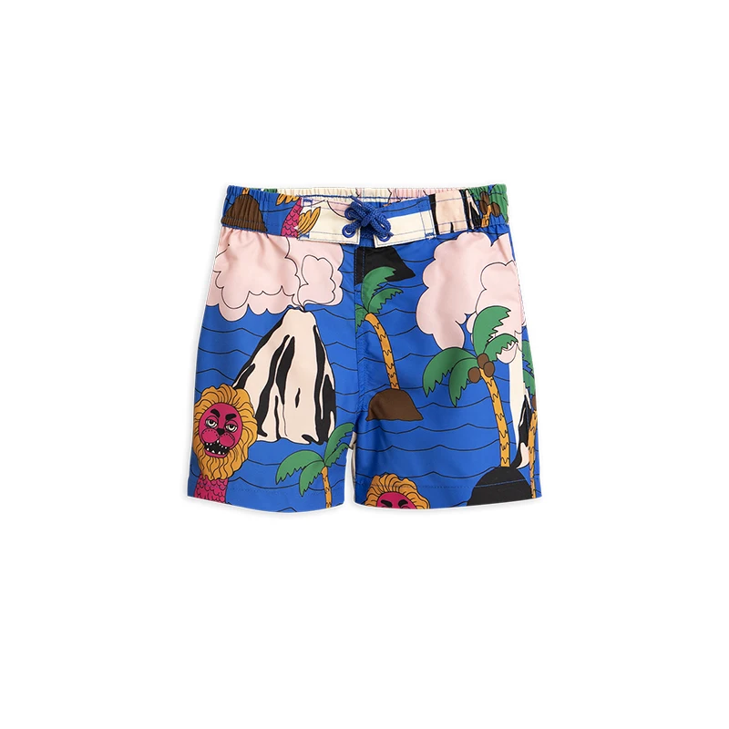 Детская одежда для купания г., летний купальный костюм бикини для маленьких девочек с изображением попугая и солнца детская одежда пляжные шорты для мальчиков, комбинезоны одежда для купания ming One - Цвет: shorts