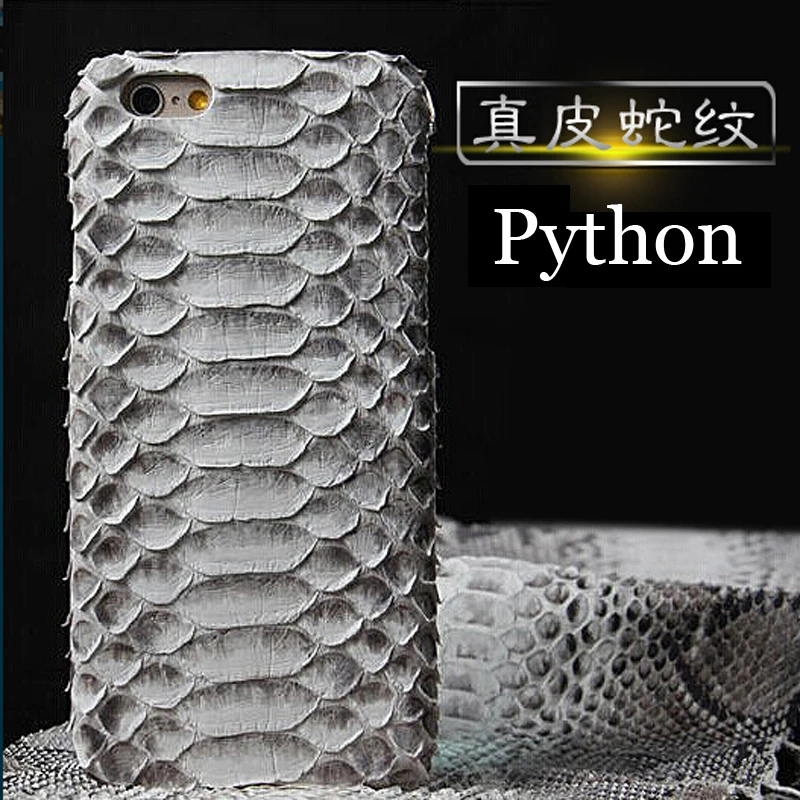 

6 Colors Real Natural Python Skin Genuine Leather Case for iphone8 Boa Constrictor Phone Cover for iphone 8 Plus Free Shipping